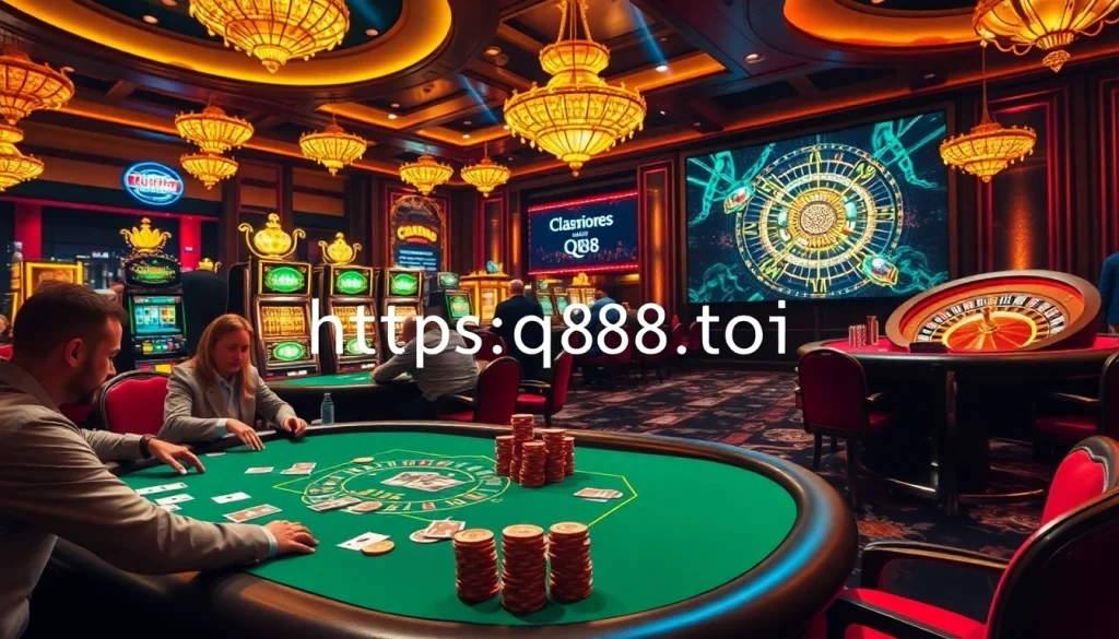 Experience thrilling gameplay at https://qq88.to/ with intense poker action and vibrant casino atmosphere.