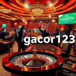 Experience the thrill of gacor123 gaming at vibrant casino tables with joyful players and exciting action.